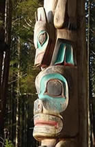 Totem at Sitka National Historical Park.  Photo by Mim McConnell